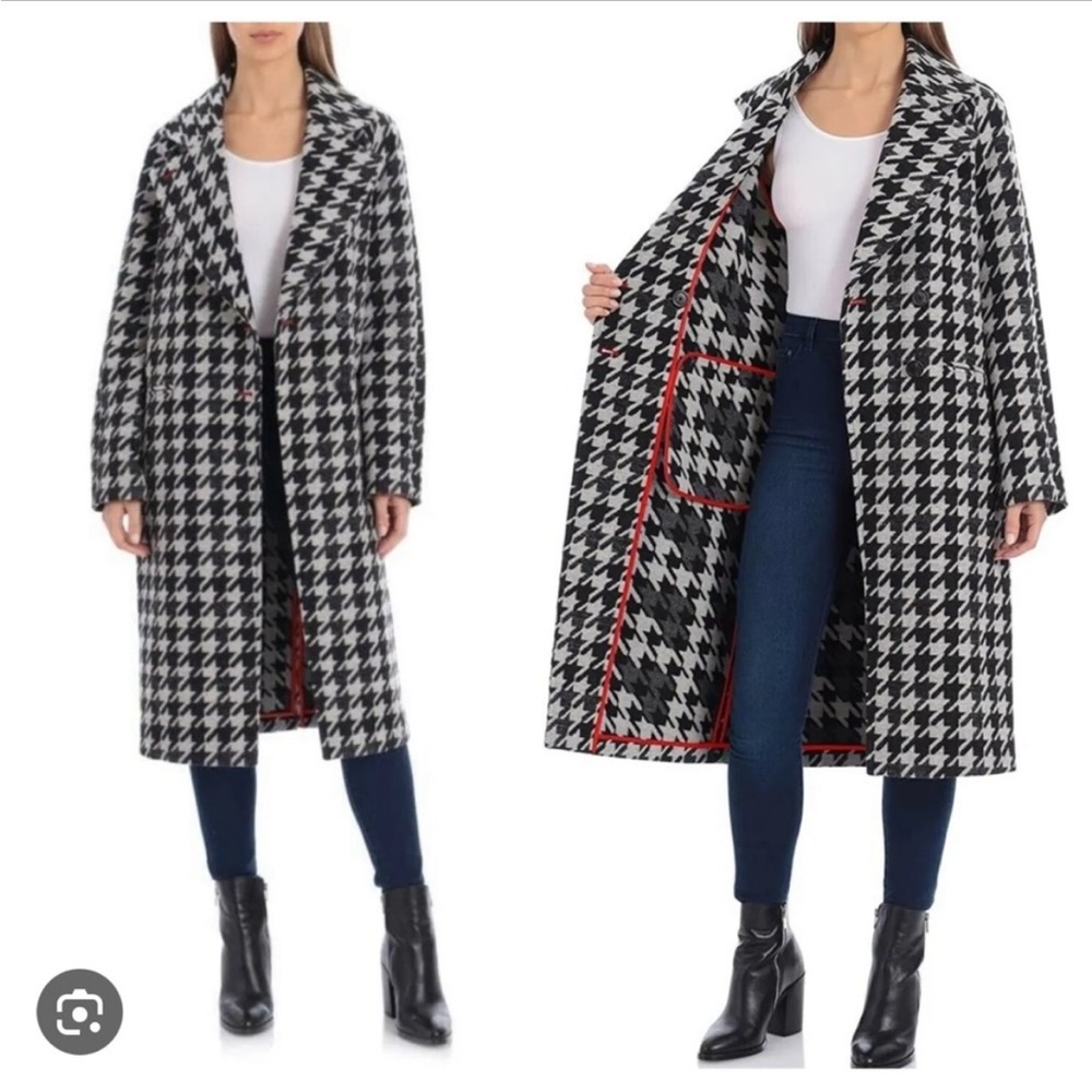 Avec Les Filles Houndstooth Coat